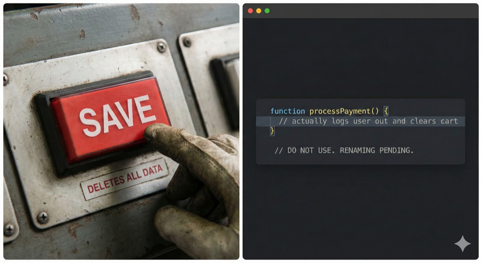 Przycisk, który robi co innego niż mówi